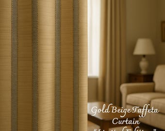 Cortinas de tafetán a rayas de edición limitada / Telas de tapicería y cortinas de lujo – Doble altura 300 cm / 118 pulgadas – Elegancia atemporal