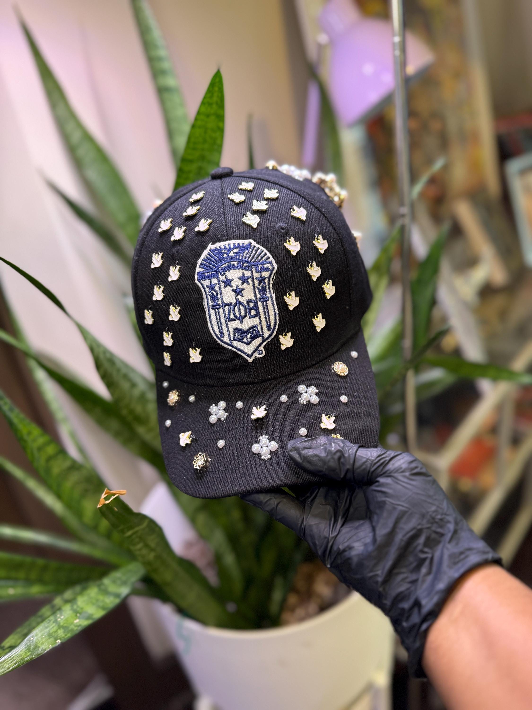 Chic Black Cap With Charms Charm Embellished New Era Adjustable Caps – clouded main image 3