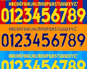 Barcelona 2006-08 Font - Vektorschrift für Shirts (Digitaler Download)