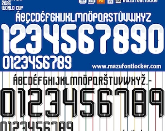 Japan World Cup 2026 Schriftart - Vektorschrift für Shirts (Digitaler Download)