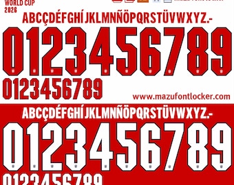 England World Cup 2026 Schriftart - Vektorschrift für Shirts (Digitaler Download)
