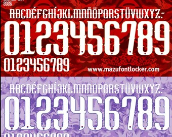 Südkorea World Cup 2026 Schriftart - Vektorschrift für Shirts (Digitaler Download)