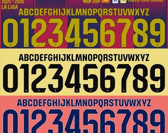 Barcelona 2025-26 La Liga Font – Vector Typeface (Digital Download)