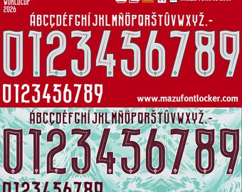 Portugal World Cup 2026 Font – Vector Typeface for Shirts (Digital Download)