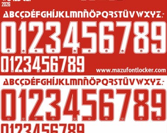 Canada World Cup 2026 Schriftart - Vektorschrift für Shirts (Digitaler Download)