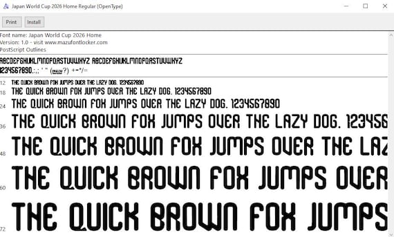 レプトンフォント Japan World Cup 2026 Font – Vector Typeface for Shirts (digital