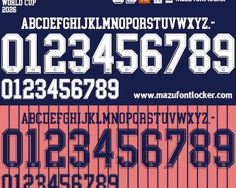 Scotland WC 2026 Schriftart - Vektorschrift für Shirts (Digitaler Download)
