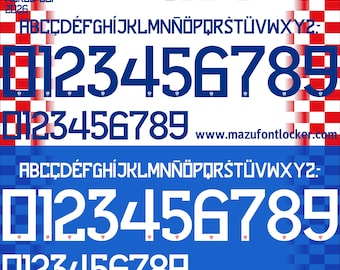 Kroatien WM 2026 Schriftart - Vektorschrift für Shirts (Digitaler Download)