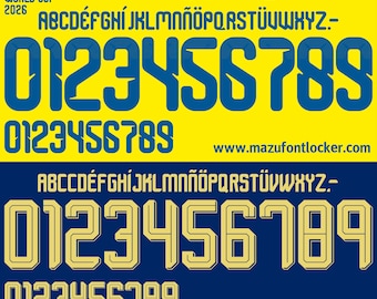 Schweden WM 2026 Schriftart - Vektorschrift für Shirts (Digitaler Download)