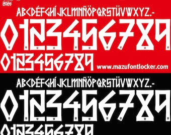 Norwegen WM 2026 Schriftart - Vektorschrift für Trikots (Digitaler Download)