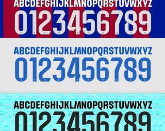 Barcelona 2023-24 Schriftart - Vektorschrift für Shirts (Digitaler Download)