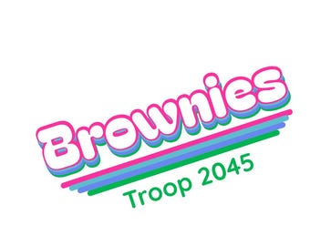 Download digital | Logotipo da Girl Scout Brownie | Personalização com CANVA disponível