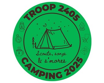Digitaler Download | Pfadfinderin Camping Logo | Eigenes Logo | Anpassung mit CANVA verfügbar