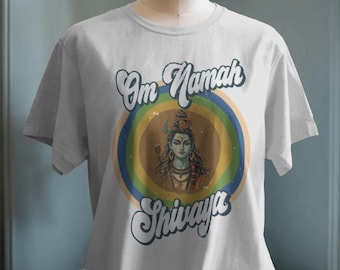 Retro Om Namah Shivaya Shirt Spiritual Yoga Tee For Devoted Yogis