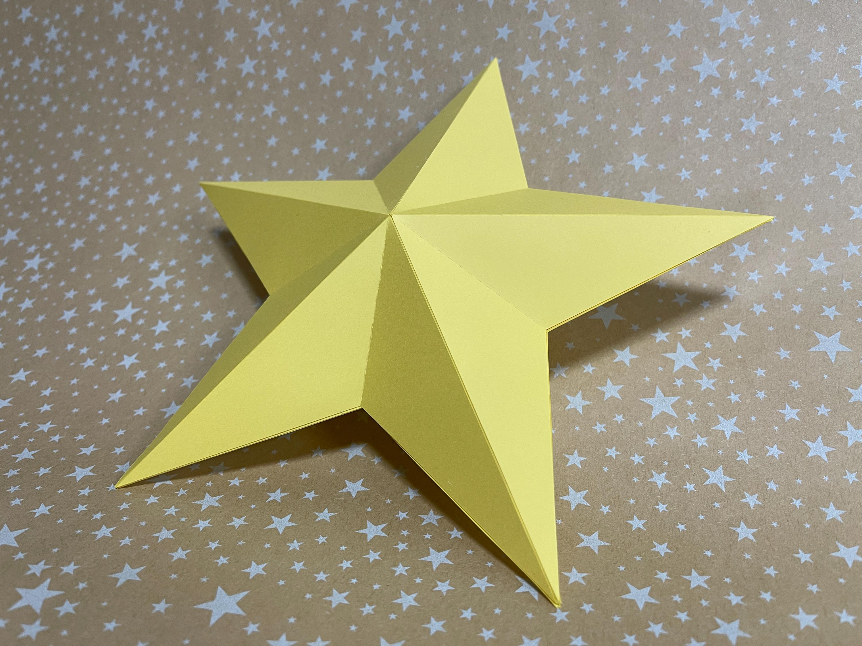 Paper Star Printable File 3D Star Papercraft PDF Template | Christmas & Holiday Decoration | Low ...