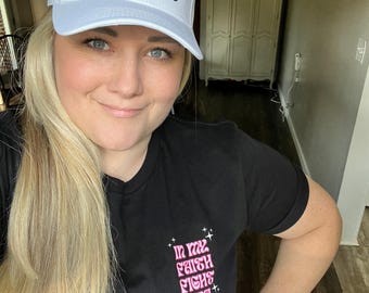 Faith Fight Hat | Christian Baseball Cap | Scripture Hat for Moms | Christian Embroidered Cap | Bible Verse Gift