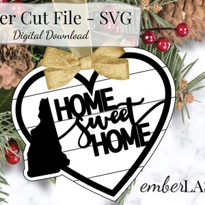 New Hampshire Ornament Laser Cut File: Shiplap Family Ornament SVG (Digital Download)