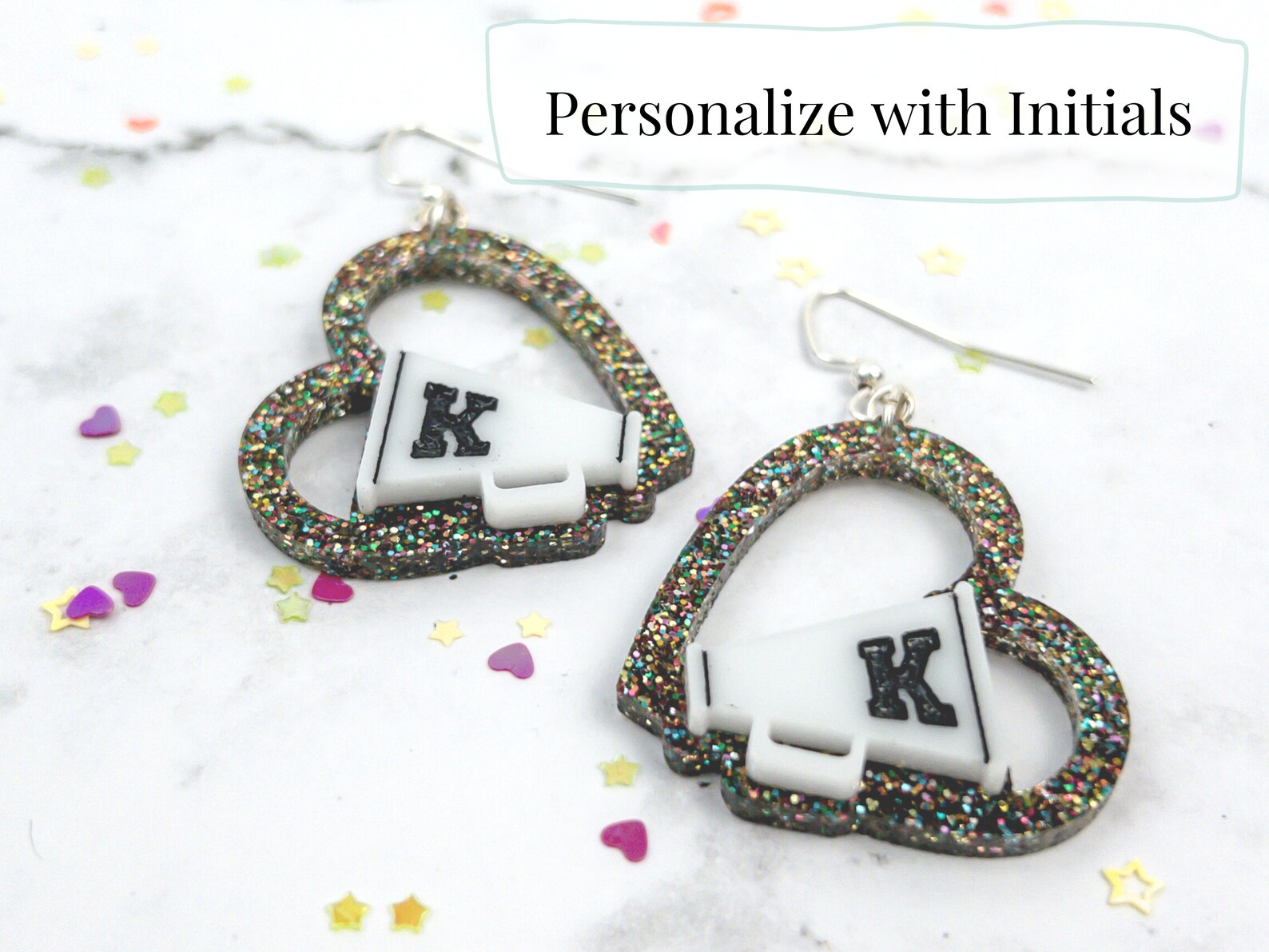 Cheer Megaphone Laser Cut Earrings File Cheerleading SVG Etsy