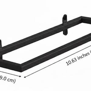 Black Metal Wall Mounted Wine Rack - Set of 6 - Modern Minimalist Decor image 10