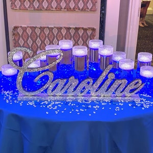 Quinceanera, Sweet 16 candelabra name large-Custom wood name, Nursery, birthday, centerpiece