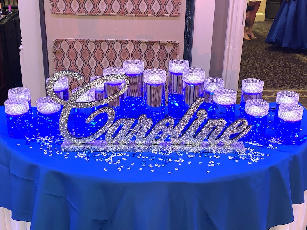 Quinceanera, Sweet 16 Candelabra Name Largecustom Wood Name, Nursery