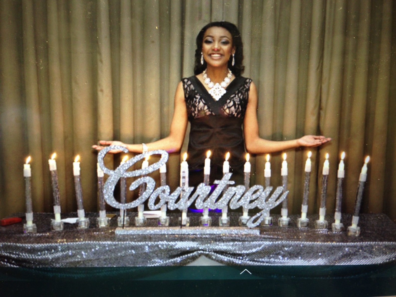 Sweet 16 candelabra name largeCustom wood name Nursery Etsy