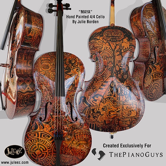 Hand Painted 4/4 Cello: Custom Musical Instrument, Cellist Gift - Etsy