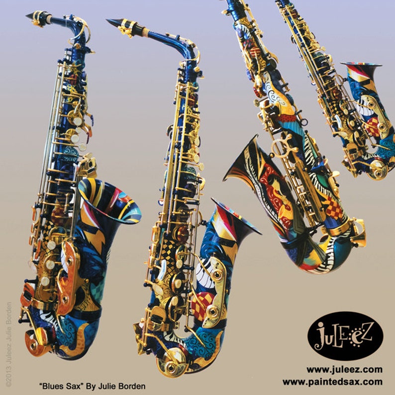 Colorful Alto Saxophone Custom Saxophone Hand Painted Etsy