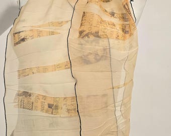 Arts Scarf: Custom Image Transfer, One-of-a-Kind