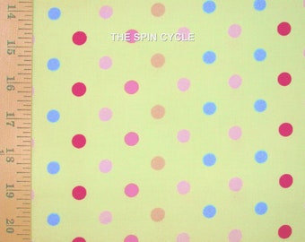 Cotton Fabric Pastel Teal Mini Polka Dot By the Yard #CT022