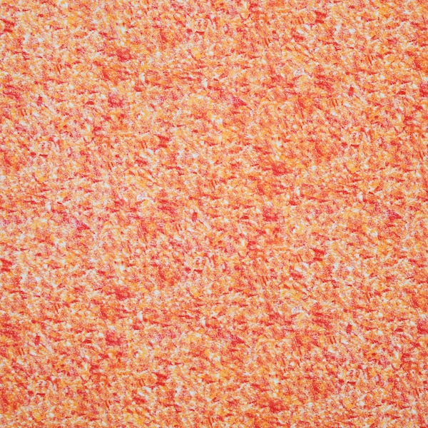 1 Yard SPONGE TEXTURED BLENDER Royal Orange Coral Abstract Pattern Blank Textiles Quilting Sewing Fabric