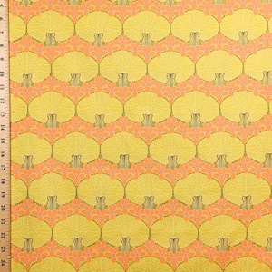1 Fat Quarter Amy Butler MIDWEST MODERN Nouveau Trees AB30 Mustard Orange Yellow Tree Blossom Free Spirit Westminster Quilt Sew Fabric
