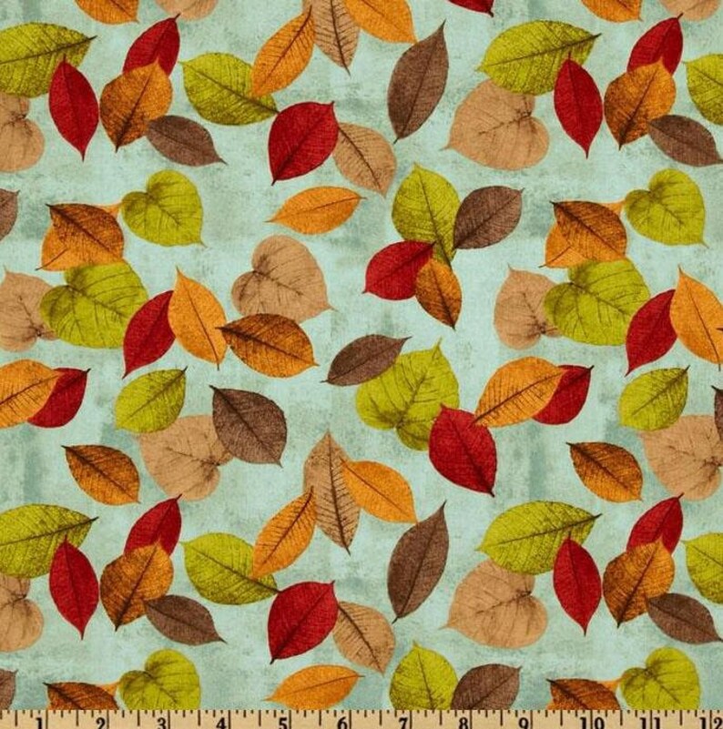 1YD 21 x 44 Last Piece SHADOW LEAVES Leaf TOSS Autumn Fall Trees Nature Wilmington Prints Landscape Thanksgiving Holiday Quilting Sewing