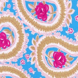 1 Yard SO ST CROIX Lee Paisley Shabby Rose Farne Pink Jennifer Paganelli JP31 Blaue Blumen Free Spirit Pink Floral Femininer Stoff