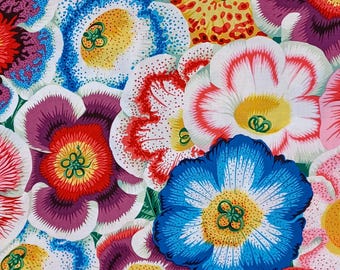 1 Yard Brilliant GLOXINIAS FLORAL Philip Jacobs Spring 2014 J071