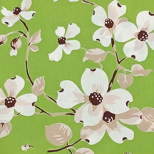 1 Fat Quarter boomtak KRAAGHOUT FESTIVAL staat Virginia bloem lentebloesem groene limoen vrije geest bloemen natuur quilten naaistof