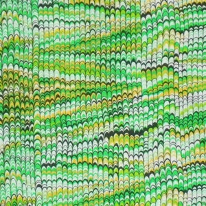 1 Yard Marbled Alchemy PULLED FEATHERS Marblers Antique Book End Papers Nature Green Woodrow Journals Bookbinding Quilting Sewing Fabric