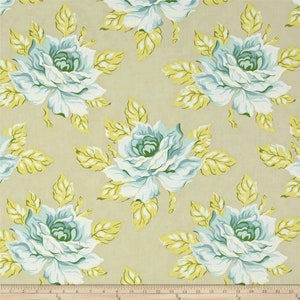 1 Fat Quarter NICEY JANE Hello Roses HB14 Dove Putty Blue Vintage Style Floral Heather Bailey Flowers Free Spirit Quilting Sewing Fabric