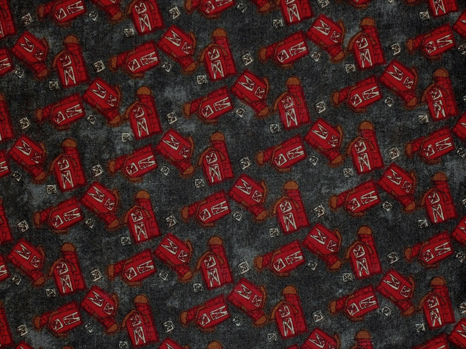1 Fat Quarter TINY RED BARNS Sandy Gervis Moda Pieces From My Heart ...