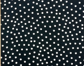 1 Fat Quarter BLACK & WHITE DOTS Polka Graphic Blender Grandma's Quilting Basics Retro Dot Chanteclaire Quilting Sewing Craft Fabric