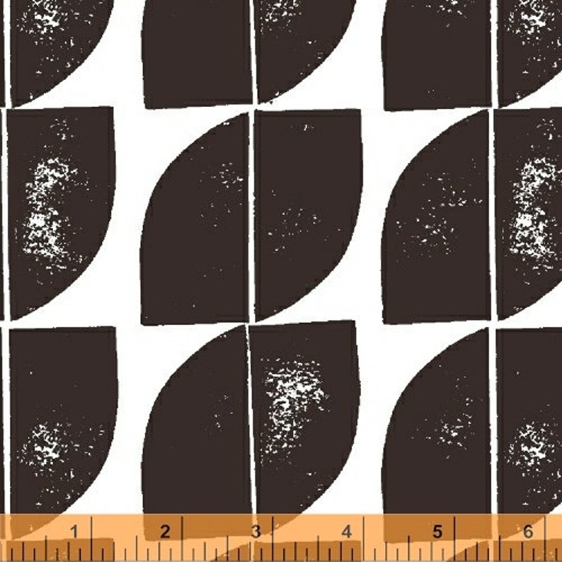 1 Yard HEMMA Lotta Jansdotter Large Leaves Leaf 42112-6 GRAY Modern Graphic Windham Scandinavian Quilting Sewing Fabric