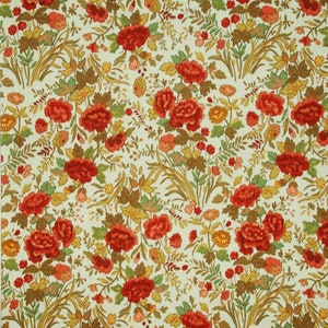 1 Yard CLASSSIC CALICO FLORAL Garden Abbey Road Sage Rust Garnet William Morris Style Ro Gregg Northcott Quilting Sewing Craft Fabric