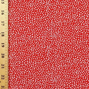 1 Fat Quarter POLKA DOT SEEDS Red White Graphic Circles Bubbles Blender Giggle Feathers Christmas Dots Snow Studio E Quilting Sewing Fabric