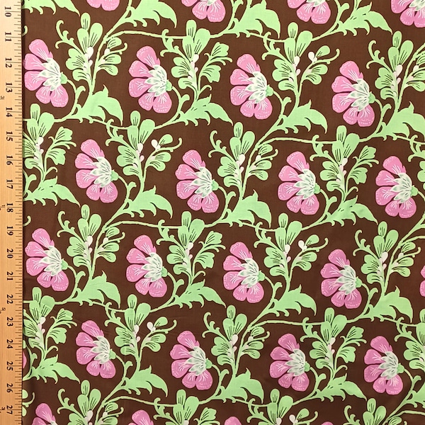 1 Fat Quarter Amy Butler DAISY CHAIN Sweet Jasmine AB40 Brown Pink Mint Modern Floral Meadow Free Spirit Westminster Quilting Sewing Fabric