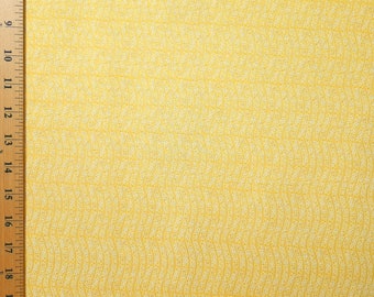 1 Yard YELLOW BUBBLE Stripe Tonal Tone on Tone Wavy Ripples of Color Abstract Blender PRISM by Funquilts Free Spirit Quilting Sewing Fabric