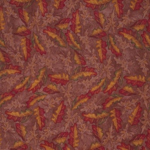1 Fat Quarter Moda FALLING AUTUMN LEAVES Moda Warm Fall Oak Leaf Burgundy Sage Gold Brown Tree Nature Holly Taylor Quilting Sewing Fabric