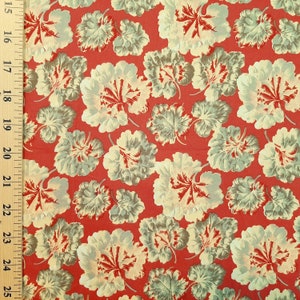 32 &quot;x 44 Letztes Stück Reststück BLATT TOSS Rot Süß Geranien II Blätter Garten Floral Free Spirit Quilten Nähen Stoff