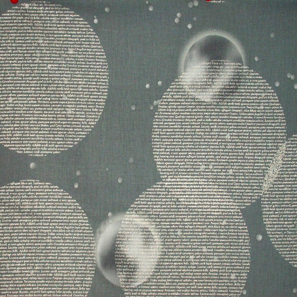 1/2 Yard Lonni Rossi LONNI'S TYPOSPHERES Poetry Planets Celestial Graphite Steel Gray Abstract Geometric Andover Quilting Sewing Fabric