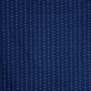 May include: Close-up of a woven fabric with a textured pattern. The fabric is a deep shade of blue, with subtle variations in tone creating depth. The weave is tight and consistent, suggesting a durable material.