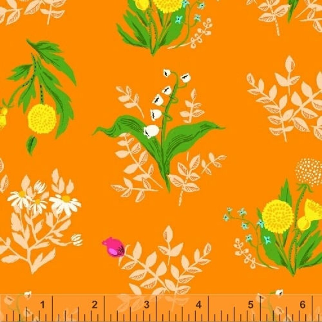 1 Fat Quarter SLEEPING PORCH Heather Ross DANDELION Lily of the